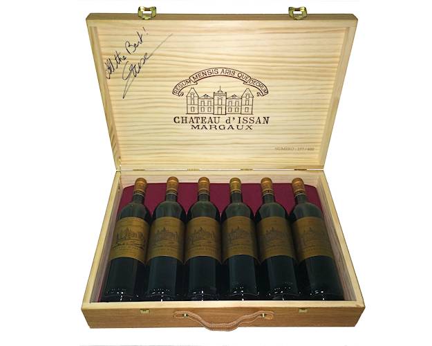 Chateau D'Issan Vertical 6pk Gift Box signed by owner Emmanuel Cruse image
