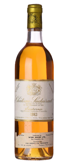 1983 Chateau Suduiraut Sauternes (375ml) - click image for full description