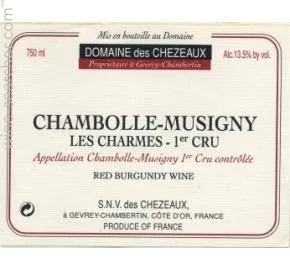 2011 Domaine des Chezeaux Les Charmes Chambolle-Musigny Premier Cru image