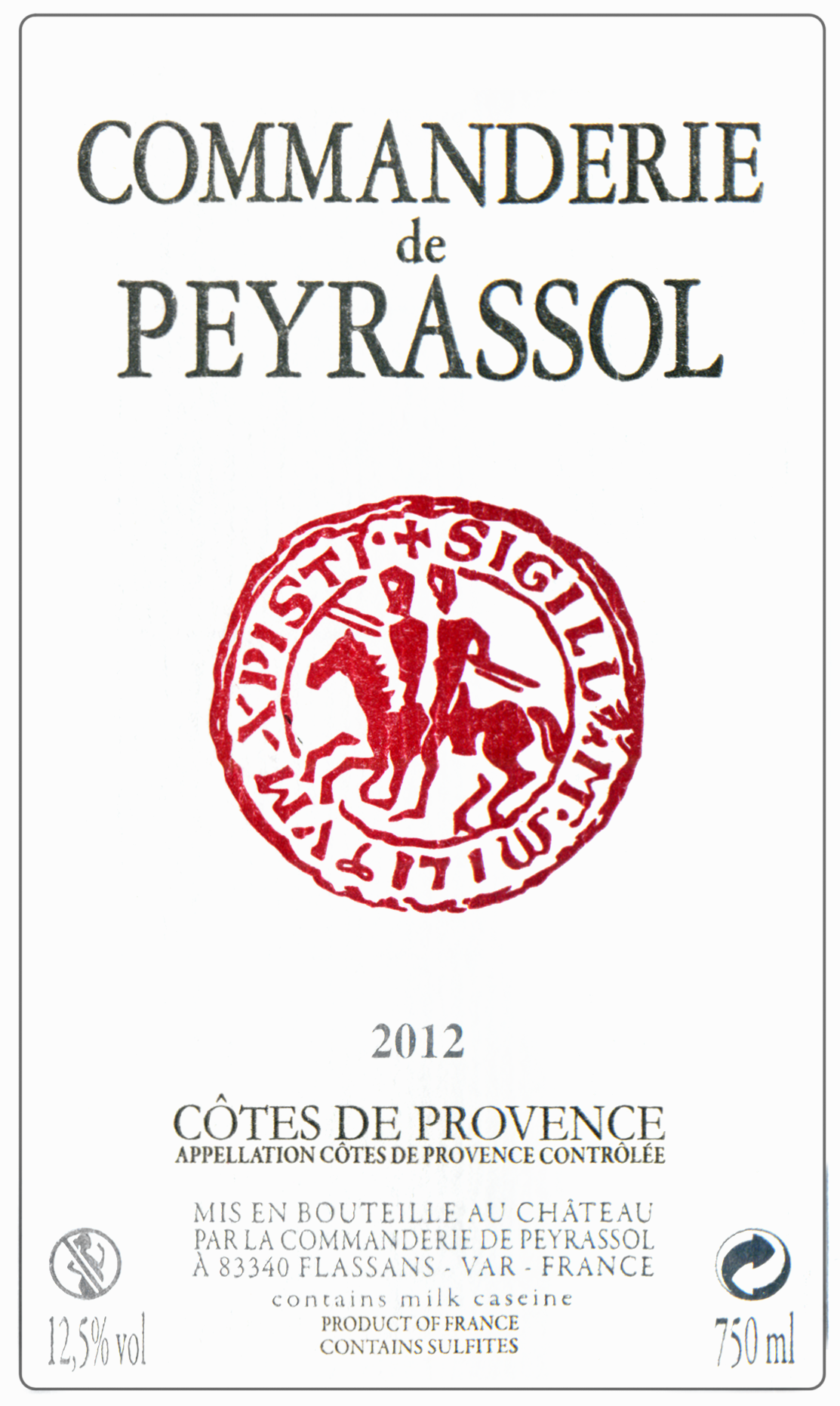 2020 Commanderie De Peyrassol Rose Cotes de Provence - click image for full description