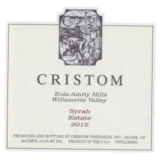 2012 Cristom Syrah Willamette Valley - click image for full description