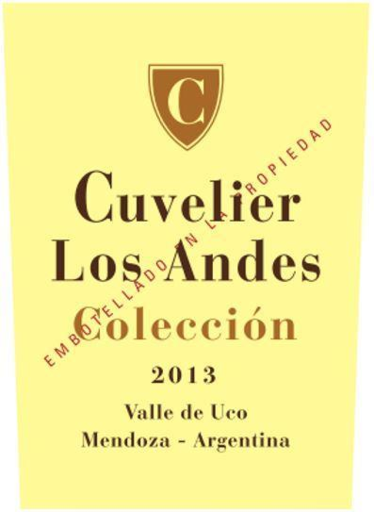 2013 Cuvelier de Los Andes Malbec Colleccion Mendoza - click image for full description