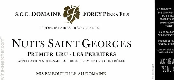 2005 Domaine Forey Pere et Fils Les Perrieres Nuits-Saint-Georges Premier Cru image