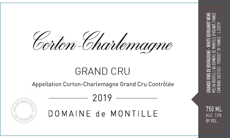 2019 Domaine Montille Corton Charlemagne Grand Cru - click image for full description