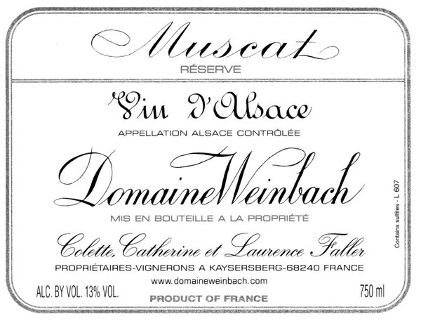 2009 Domaine Weinbach Muscat Reserve image