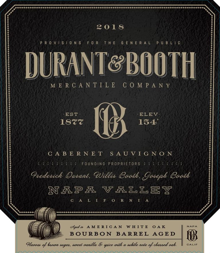2018 Durant and Booth Cabernet Sauvignon Napa image