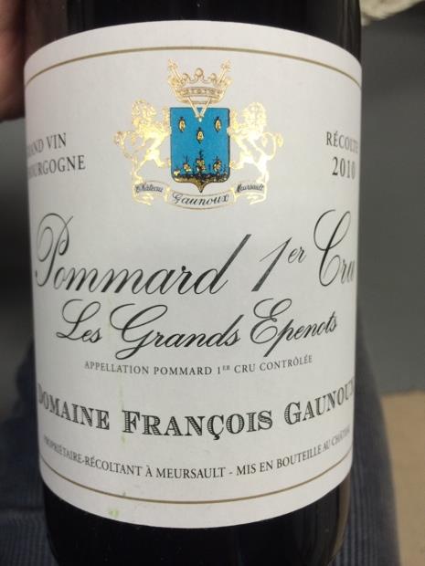 2010 Domaine Francois Gaunoux Les Grands Epenots Pommard Premier Cru image