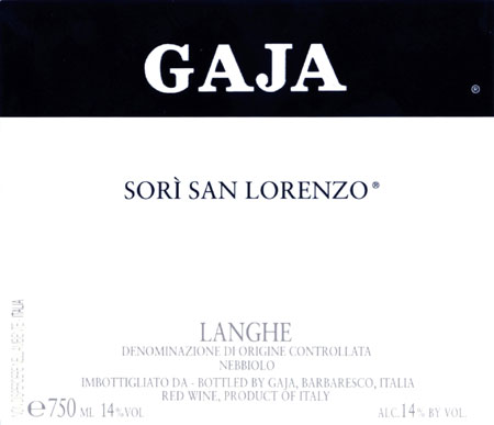 2021 Gaja Sori San Lorenzo Langhe-Barbaresco Piedmont, Italy image