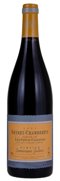 2005 Domaine Dominique Gallois Les Petits Cazetiers Gevrey-Chambertin Premier Cru image