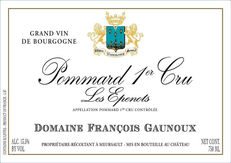 2012 Domaine Francois Gaunoux Pommard 1er Cru Les Epenots - click image for full description