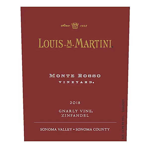 2018 Louis M. Martini Monte Rosso Vineyard Gnarly Vine Zinfandel Sonoma Valley image