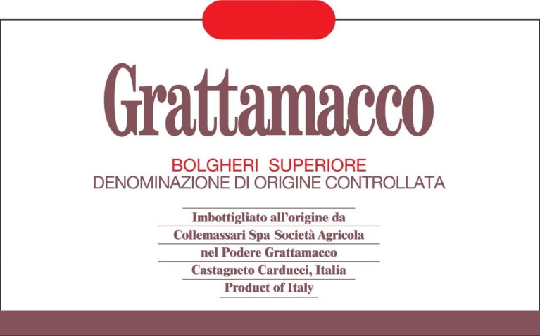 2016 Grattamacco Bolgheri Rosso Superiore - click image for full description