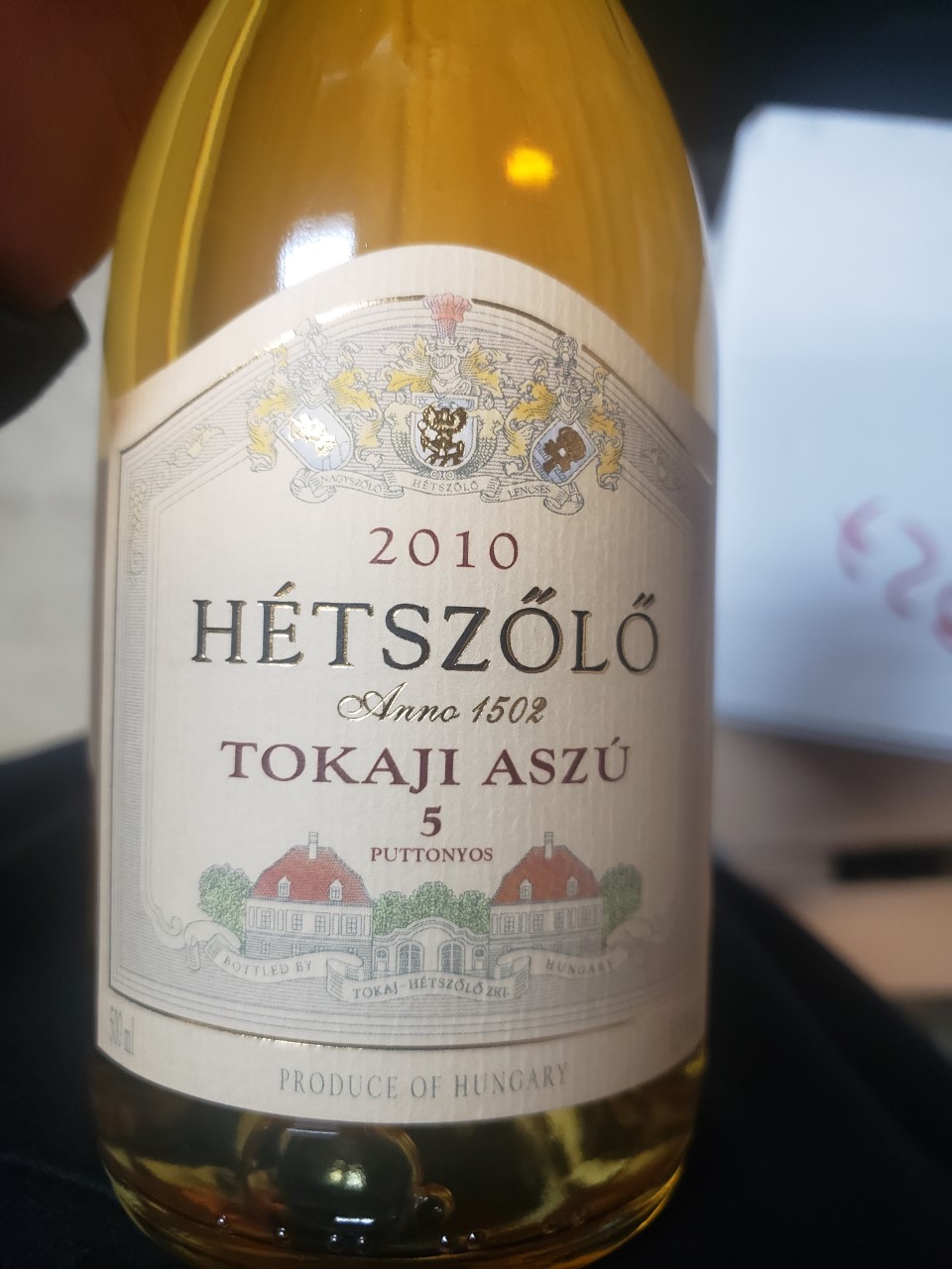 2010 Hetszolo Aszu 5 Puttonyos Tokaji, Hungary - click image for full description