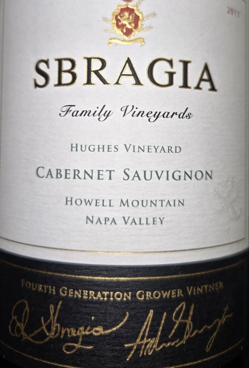 2017 Sbragia Family Vineyards Cabernet Sauvignon Hughes Vineyard Howell Mountain image