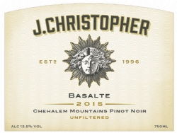 2015 J. Christopher Pinot Noir Basalte Willamette Valley image