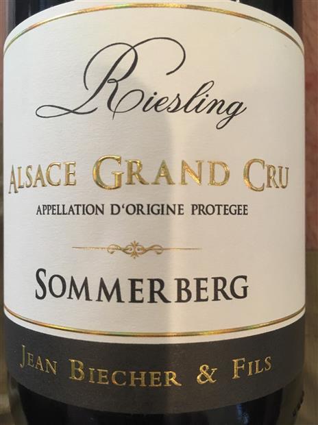 2019 Jean Beicher & Fils Riesling Sommerberg Grand Cru Alsace image
