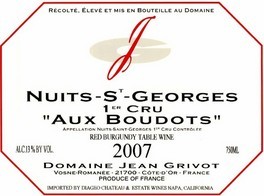 2014 Domaine Jean Grivot Nuits st. Georges 1er Cru Boudots image