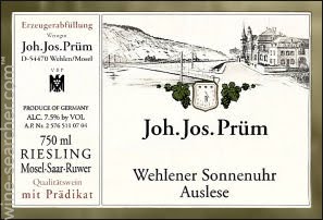 2015 JJ Prum Riesling Wehlenner Sonnenuer Riesling Auslese Magnum image