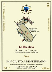 2021 San Giusto a Rentennano La Ricolma Merlot Toscana IGT Tuscany image
