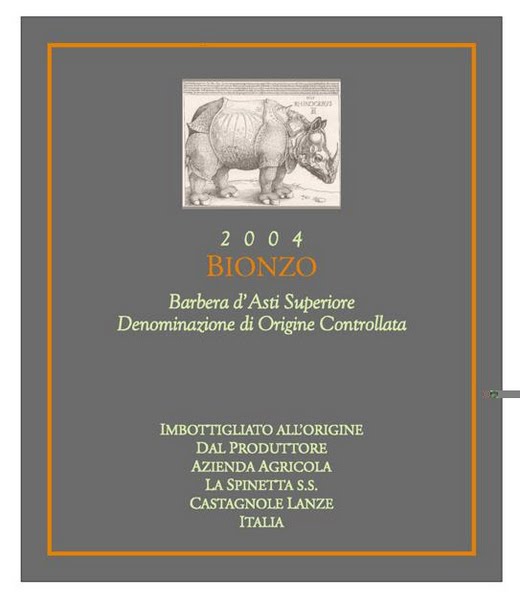 2021 La Spinetta Bionzo Barbera D' Asti - click image for full description