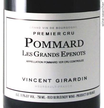 2010 Vincent Girardin Les Epenots Pommard Premier Cru image