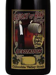 2017 Sleight of Hand Levitation Syrah Columbia Valley - click image for full description