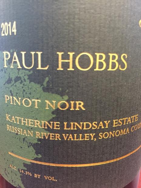 2014 Paul Hobbs Pinot Noir Katherine Lindsay Estate Russian River Valley image