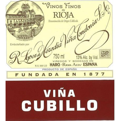 2012 Lopez de Heredia Vina Tondonia Vina Cubillo Crianza Rioja - click image for full description