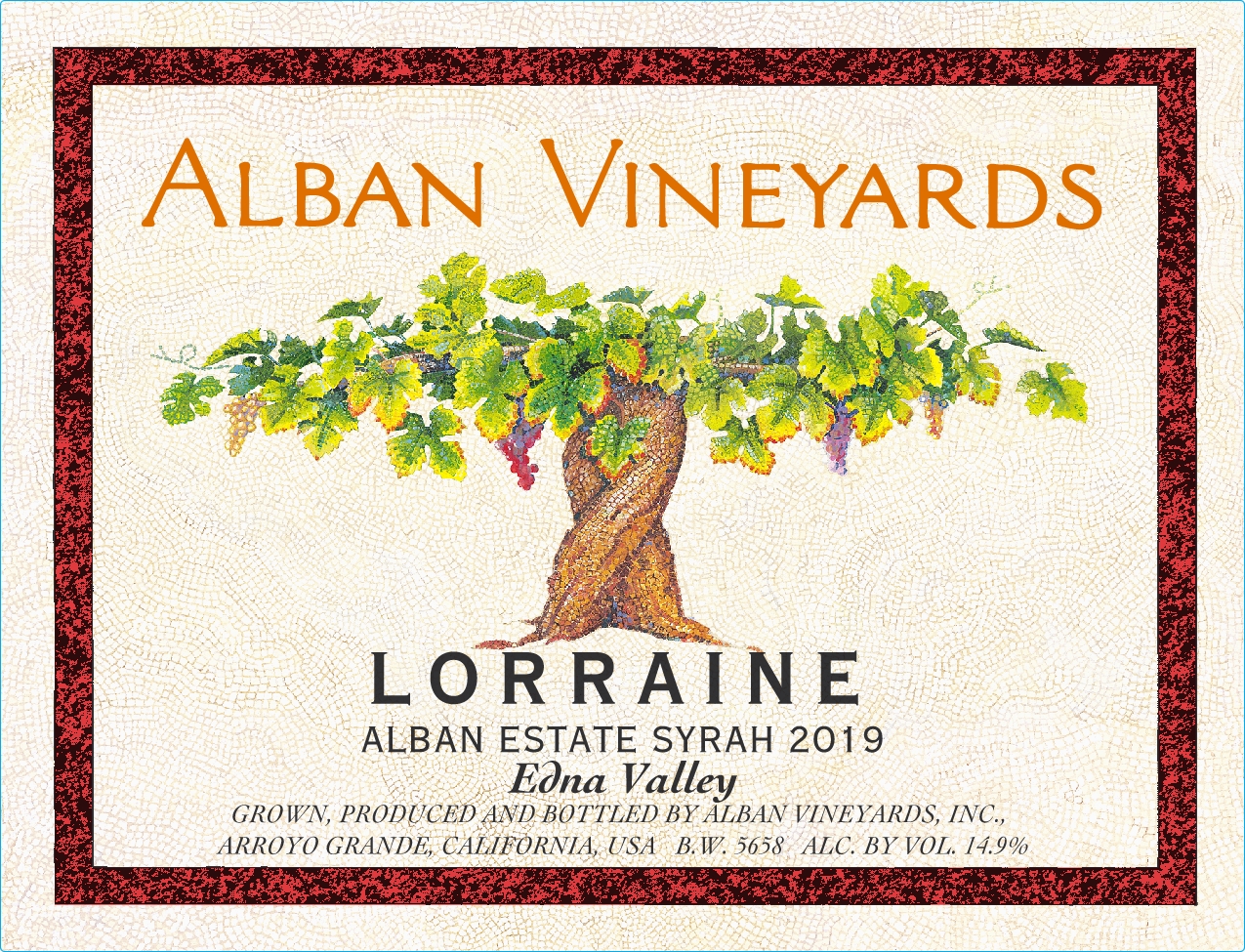 2019 Alban Vineyards Lorraine Estate Syrah Edna Valley, USA image