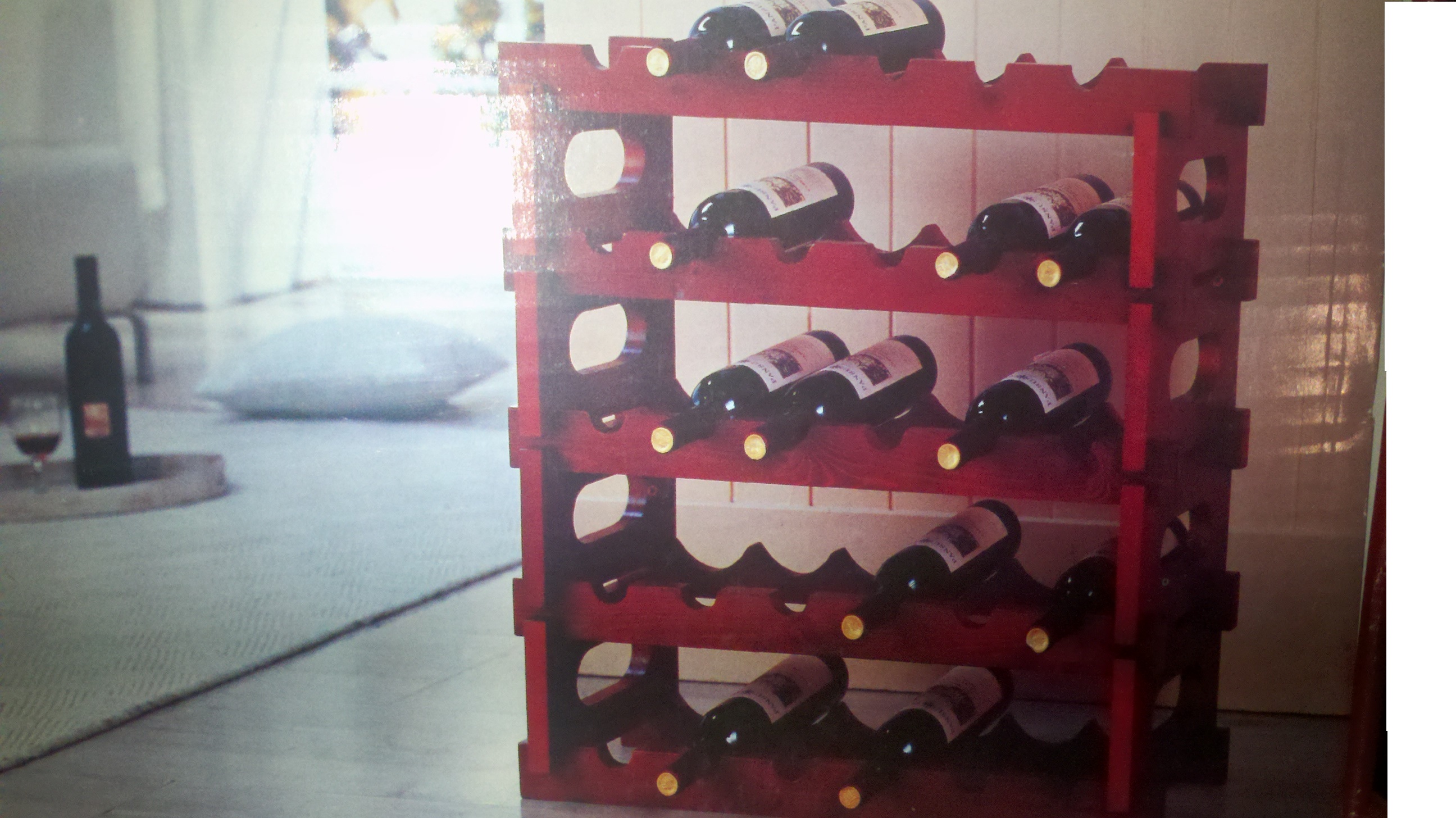 30 bottle Mahogany Wine Rack image
