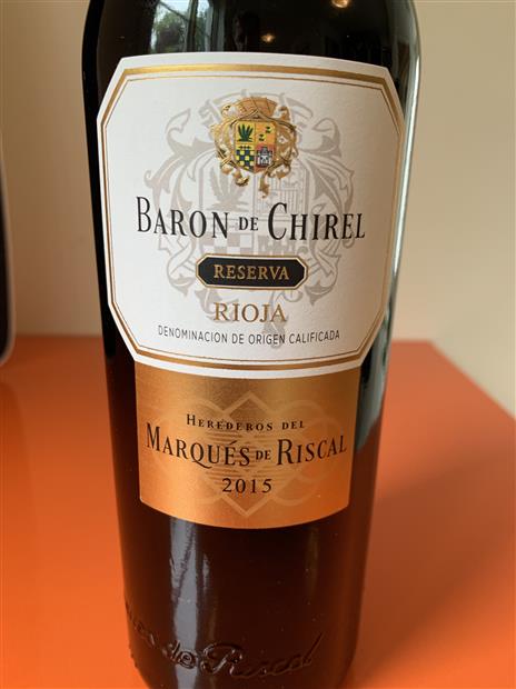 2016 Marques de Riscal Baron de Chirel Reserva Rioja - click image for full description