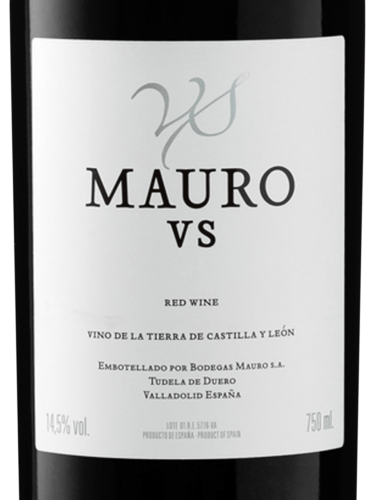 2021 Bodegas Mauro 'Mauro VS' Vendimia Seleccionada Vino de la Tierra de Castilla y Leon Spain - click image for full description