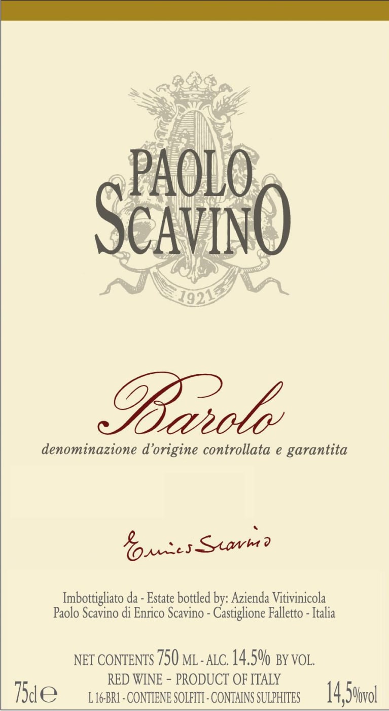 2017 Paolo Scavino Barolo DOCG - click image for full description