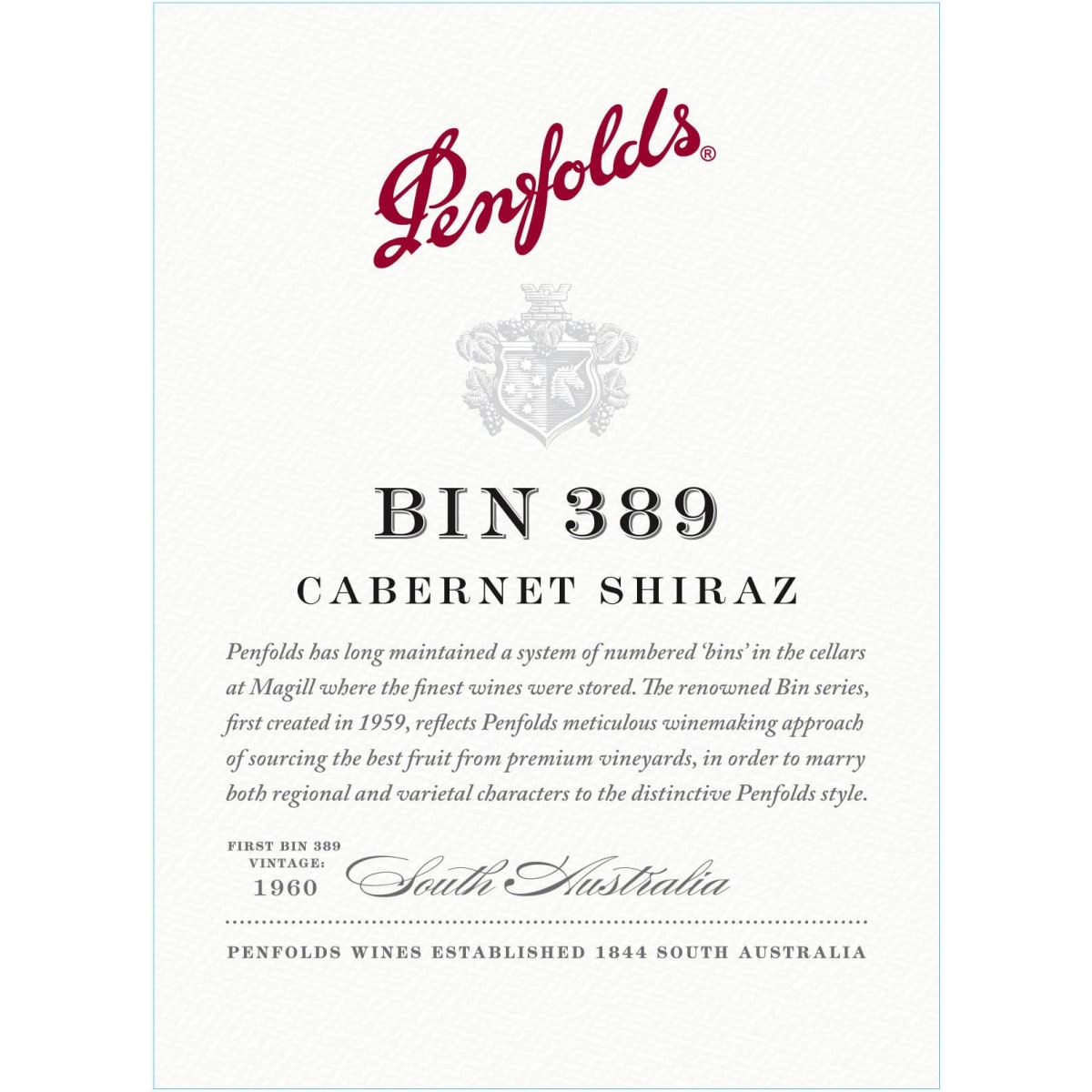 2020 PENFOLDS BIN 389 CABERNET SAUVIGNON/SHIRAZ AUSTRALIA image