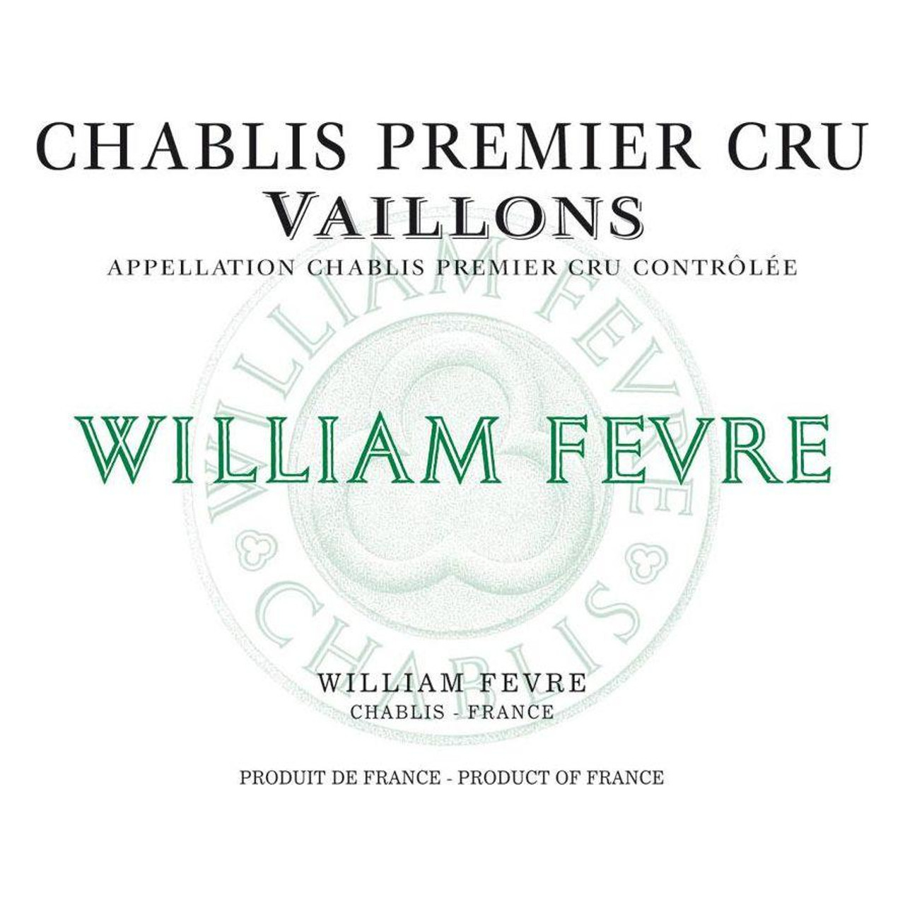 2022 William Fevre Vaillons 1er Chablis, France image