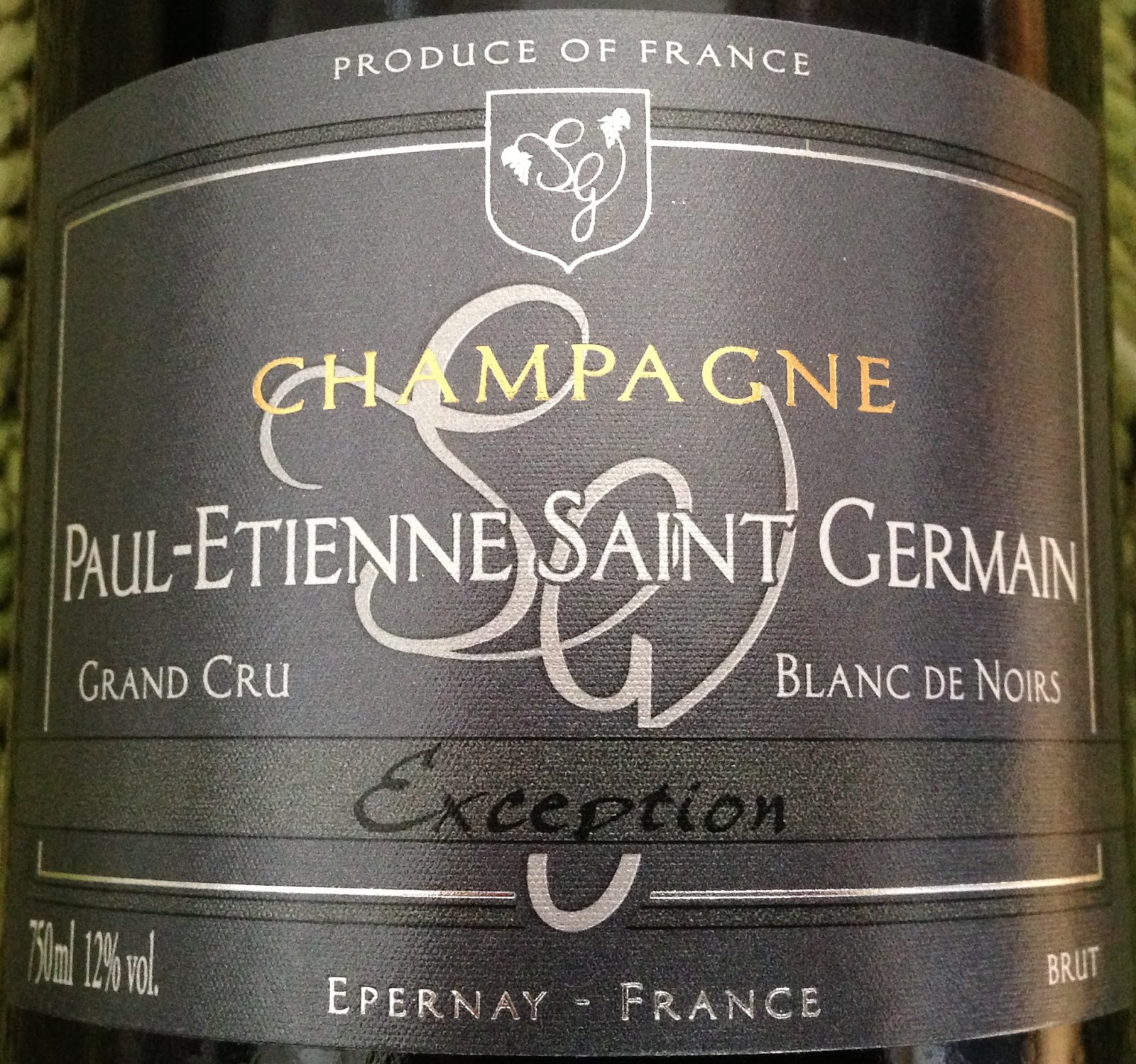 NV Paul Etienne Saint Germain Brut Champagne Exception Blanc De Noirs Grand Cru image
