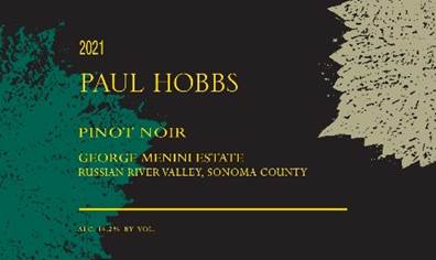 2023 Paul Hobbs George Menini Estate Pinot Noir Russian River Valley, USA image