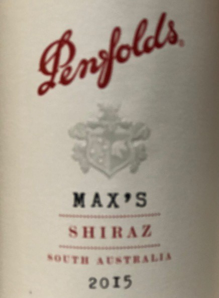 2015 Penfolds Shiraz Max's South Australia image