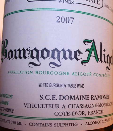 2017 Domaine Ramonet Bourgogne Aligote - click image for full description
