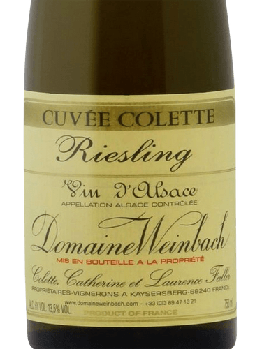 2023 Domaine Weinbach Riesling Cuvee Colette Alsace image