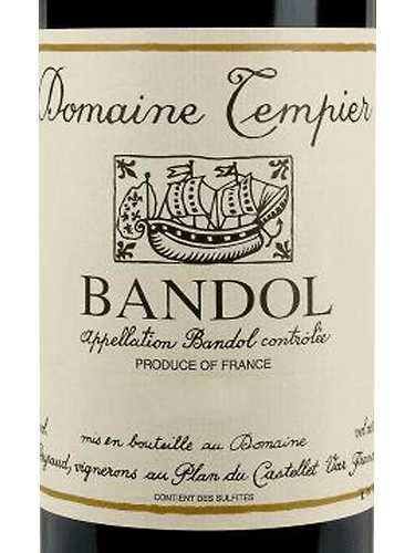2021 Domaine Tempier Bandol 'Lulu & Lucien' Provence - click image for full description