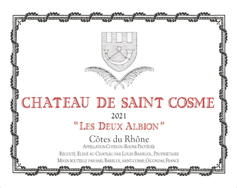 2022 ST COSME LES DEUX ALBION ROUGE COTES DU RHONE image