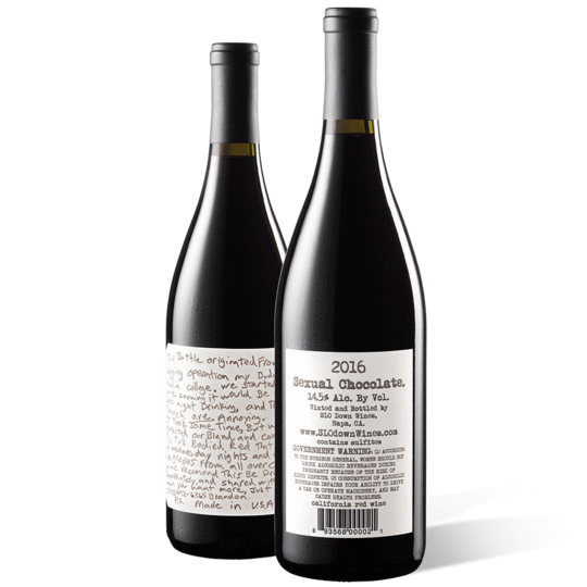 2019 Sexual Chocolate Red Blend California - click image for full description