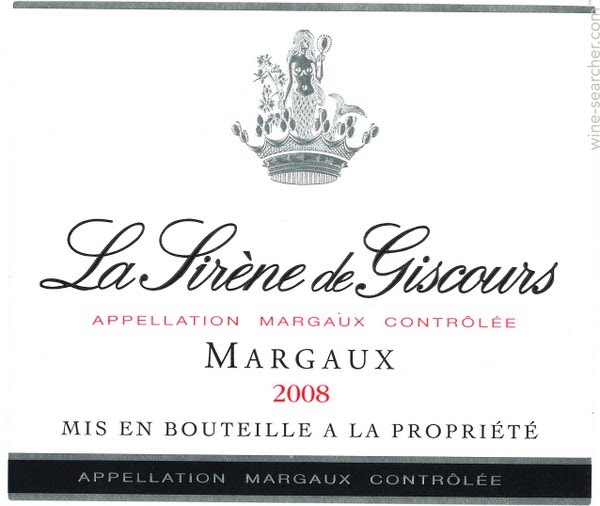 2012 La Sirene De Giscours Margaux - click image for full description