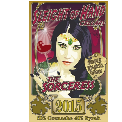 2015 Sleight of Hand Sorceress Grenache Syrah Columbia Valley - click image for full description