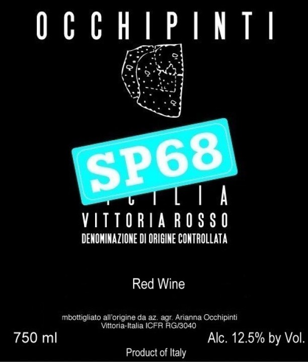 2020 Occhipinti Vittoria Rosso Sp 68 Sicily - click image for full description