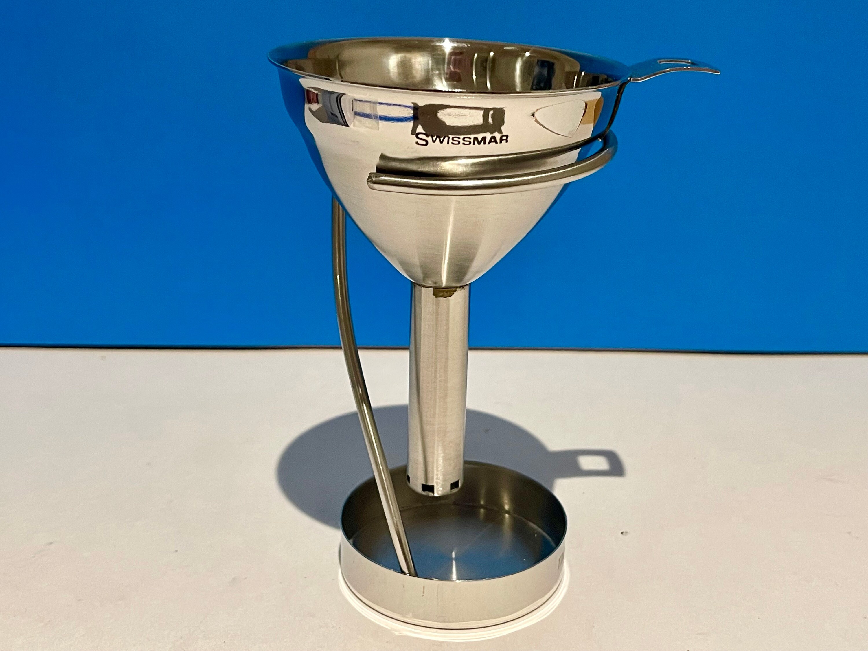 3pc.Stainless Decanting Funnel with screen and stand - click image for full description