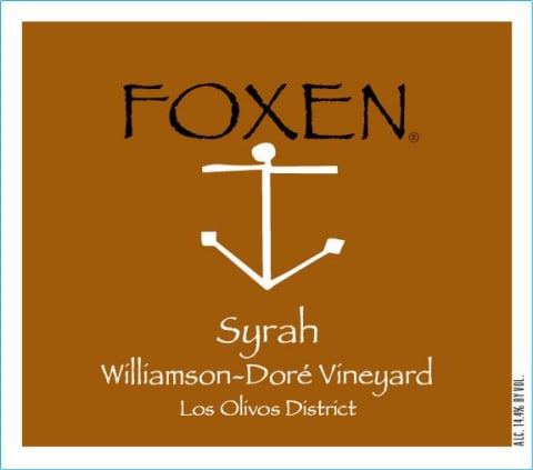 2016 Foxen Syrah Williamson-Doré Vineyard Los Olivos District image