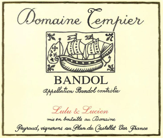 2022 Domaine Tempier Bandol 'Lulu & Lucien' Provence - click image for full description