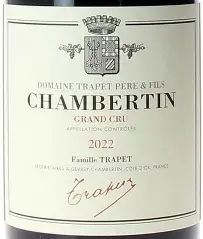 2022 DOMAINE TRAPET CHAMBERTIN GRAND CRU - click image for full description